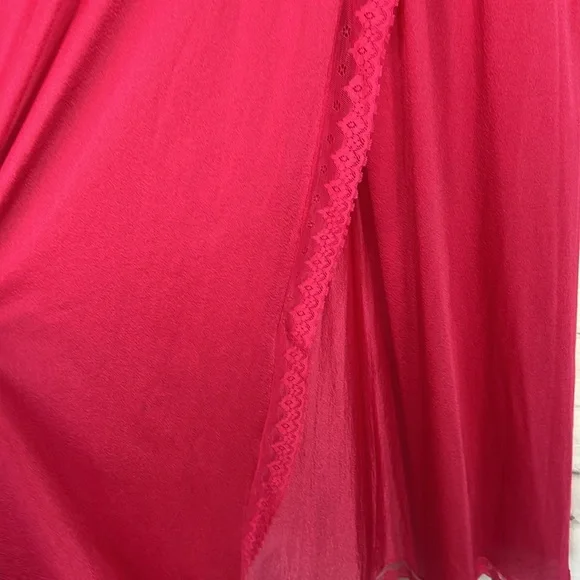 VTG Vanity Fair lace trim open front night gown - Picture 6 of 15